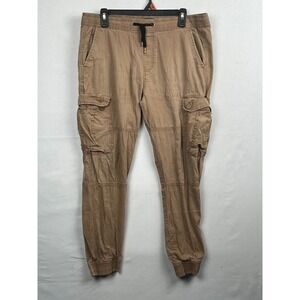 Company Eighty One Cargo Jogger Pants Mens Large Tan Khaki Stretch Twill L